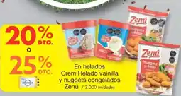 Metro Zenú en helados crem helado vainilla y nuggets congelados oferta