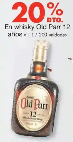 Metro Old parr 12 años en whisky oferta