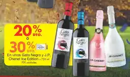 Metro En vinos gato negro y j.p. chenet ice edition oferta