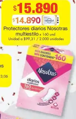Metro Nosotras protectores diarios multiestilo oferta