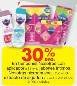 Metro Nosotras en tampones con aplicador oferta