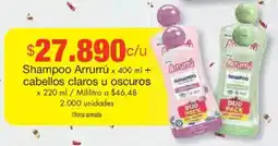 Metro Arrurrú shampoo oferta