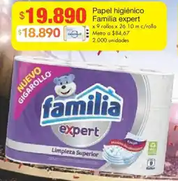 Metro Familia expert papel higiénico oferta