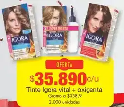Metro Tinte igora vital + oxigenta oferta