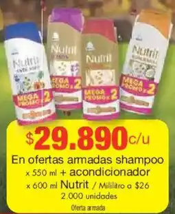 Metro Nutri en ofertas armadas shampoo oferta