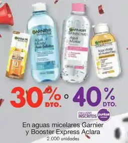 Metro Garnier y booster en aguas micelares express aclara oferta