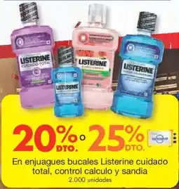 Metro Listerine en enjuagues bucales cuidado total, control calculo y sandia oferta