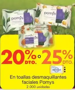 Metro Pomys en toallas desmaquillantes faciales oferta