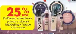 Metro En bases, correctores, polvos y rubores maybelline y vogue oferta