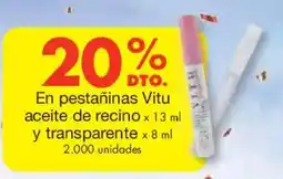 Metro Vitu en pestañinas aceite de recino oferta