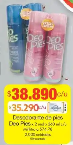 Metro Deo pies desodorante de pies oferta