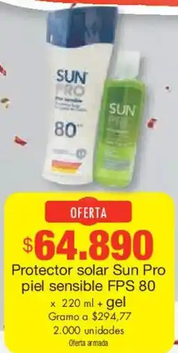 Metro Sun pro protector solar piel sensible fps 80 oferta
