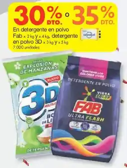 Metro Fab en detergente en polvo oferta
