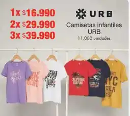 Metro Urb camisetas infantiles oferta