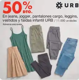 Metro Urb en jeans, jogger, pantalones cargo, leggins, vestidos y faldas infantil oferta
