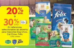 Metro En referencias seleccionadas de alimento para mascotas dog chow, cat chow, felix oferta