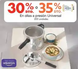 Metro Universal en ollas a presión oferta
