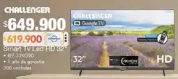 Metro Challenger smart tv led hd 32" oferta