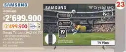 Metro Samsung smart tv led uhd 4k 70" oferta