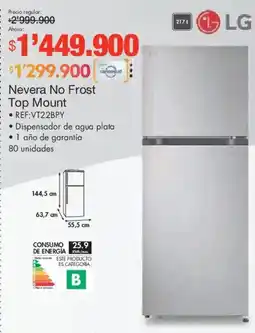 Metro Lg nevera no frost top mount oferta