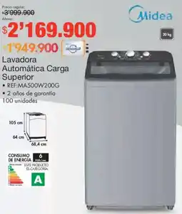 Metro Midea lavadora automática carga superior oferta
