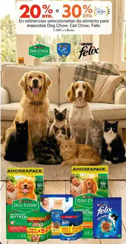 Metro En referencias seleccionadas de alimento para mascotas dog chow, cat chow, felix oferta
