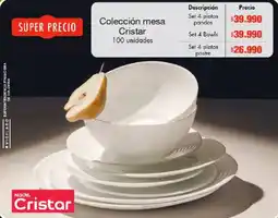 Metro Cristar colección mesa oferta