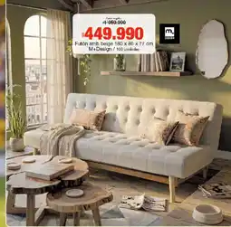 Metro M+design futón amb beige oferta