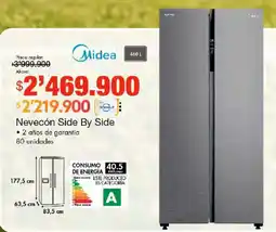 Metro Midea nevecón side by side oferta