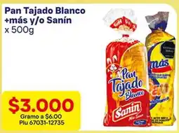 La Gran Colombia Pan tajado blanco +más y/o sanín oferta