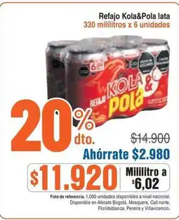 Alkosto Nacional - refajo kola & pola lata oferta