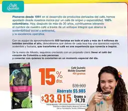 Alkosto Especial - café quindío molido gourmet oferta