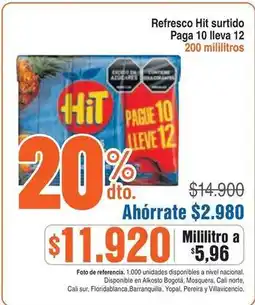 Alkosto Hit - refresco surtido oferta