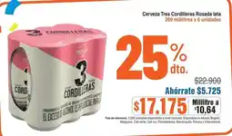 Alkosto Nacional - cerveza tres cordilleras rosada lata oferta