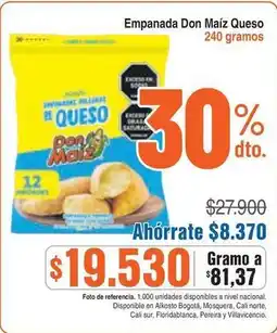 Alkosto Nacional - empanada don maíz queso oferta