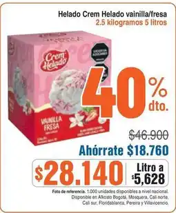 Alkosto Crem helado - helado vainilla/fresa oferta