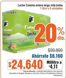 Alkosto Colanta - leche entera larga vida oferta