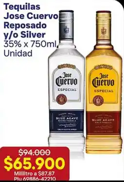 La Gran Colombia Tequilas jose cuervo reposado y/o silver oferta
