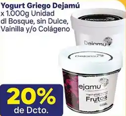 La Gran Colombia Dejamú yogurt griego oferta
