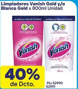 La Gran Colombia Vanish limpiadores gold y/o blanco gold oferta