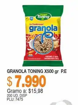 Mercar Toning granola oferta