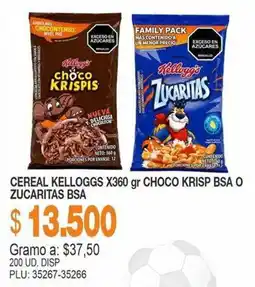 Mercar Kelloggs cereal choco krisp bsa o zucaritas bsa oferta