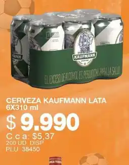 Mercar Kaufmann cerveza lata oferta