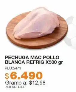 Mercar Pechuga mac pollo blanca refrig oferta