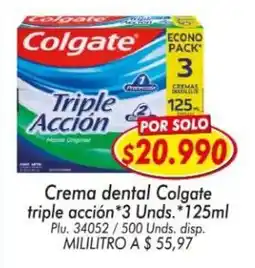 Mercapava Colgate crema dental triple acción oferta