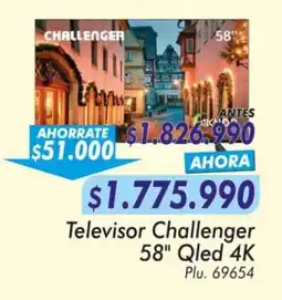 Mercapava Challenger televisor 58" qled 4k oferta