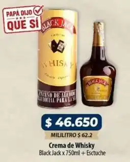 El Cámbulo Black jack crema de whisky + esctuche oferta