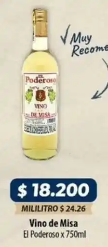 El Cámbulo El poderoso vino de misa oferta