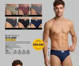 Leonisa Leo - d. brief clásicos x3 oferta