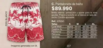 Coral - c. pantaloneta de baño